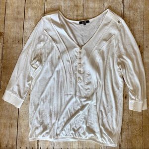 FREE yest white/cream 3/4 length sleeve top